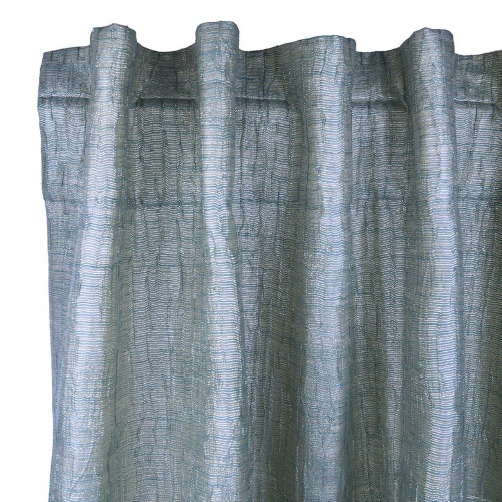 ANN GISH & THE ART OF HOME Sheer Curtain Teal Panel 50” x 108” Retail $262 NEW